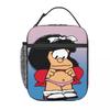 Funny Mafalda Insulated Lunch Bag for Women Resuable Quino Comic Cartoon Cooler Thermal Lunch Box Office Work School