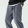 Baggy Corduroy Sweatpants Men Solid Color Casual Autumn Spring Tech Fleece Sport Loose Joggers Harem Pants Male Long Trousers