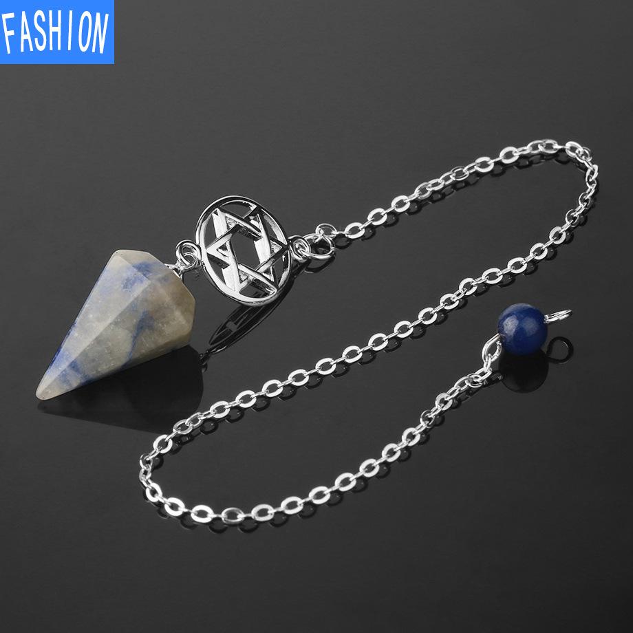 Spirit Pendulum Natural Crystal Pendant Treatment Point Pendulum Weika Meditation Semi Gem Jewelry Gift