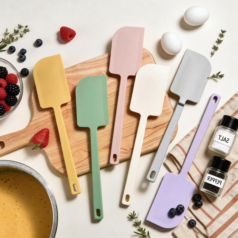 Food Grade Silicone Spatula Heat Resistant Non-Stick Food Safe Kitchen Utensil for Home Baking Pastry Dough Mixing