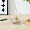 3PCS Acrylic Storage Box Bathroom Jar Makeup Organizer Cotton Round Pad Holder Cotton Swab Box Qtip Holder Dispenser with Lid