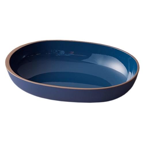 

Takenaka Scoosy Oval Dish, Medium, Made in Japan, Navy, Approx. 18 x 12 x 3.8 cm, T-26612