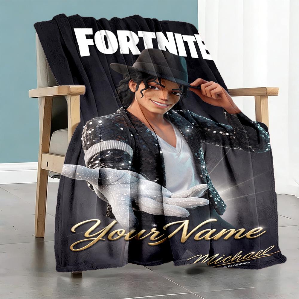 Michael Jackson 95 Customize Text Blanket Gift Personalized Blanket Ultra-Soft Suitable for Chair Living Room Sofa Office for All Occasions
