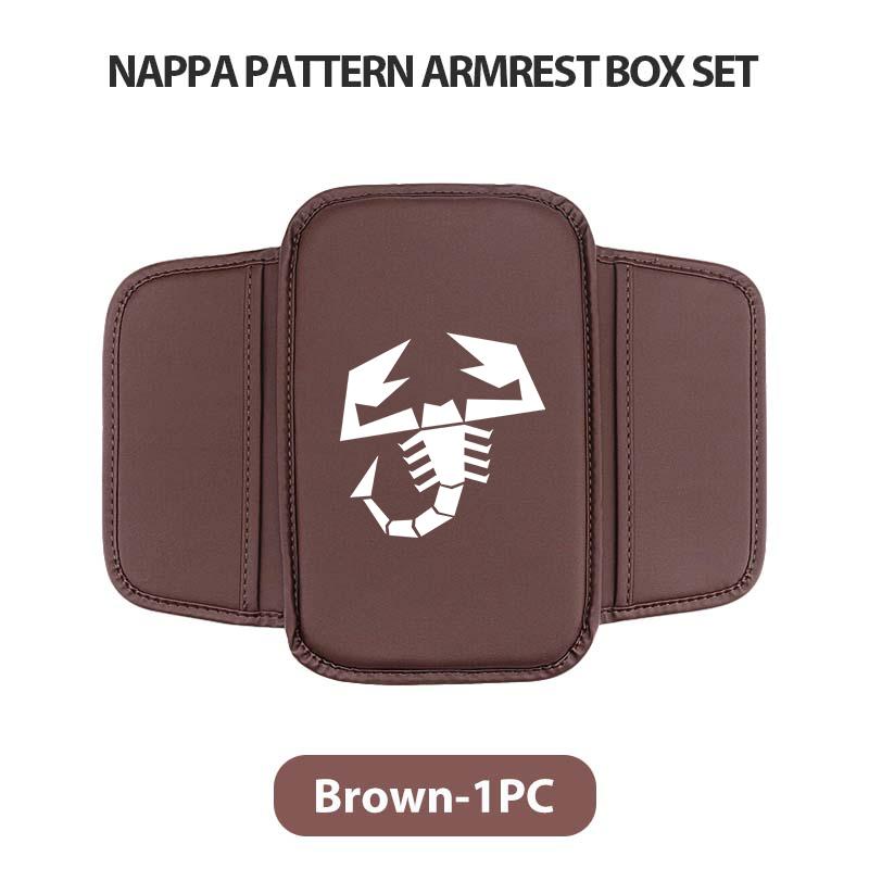 For Abarth NAPA Car Armrest Cushion Storage Box Cover Center Console Pad 500 FR FIAT Linea Panda DobloAlbea Astra Bravo