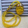 Innerer geschnitzter Herz-Sutra Tausend Hände Guanyin Goldener Bernstein Intaglio Anhänger Halskette Schmuck Muttertagsgeschenk