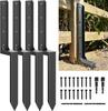 Heavy-Duty Cross-Bar Fence Repair Kit with Metal Reinforcement and Ground Anchors