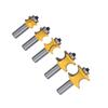 5Pcs 12in Shank Router Bit Half Round Bullnose Wood Milling Cutter for CNC Engraving Machine