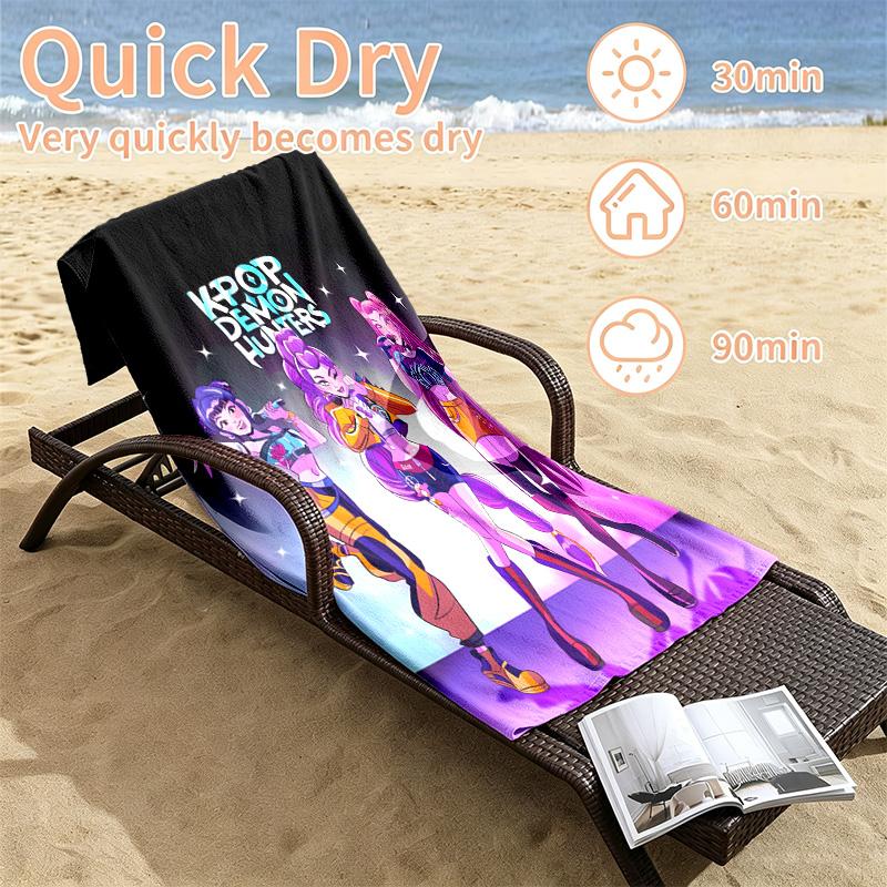 Kpop demon hunters Beach towels also serve as bath towels summer essential a musthave for the outdoors the beach and the pool