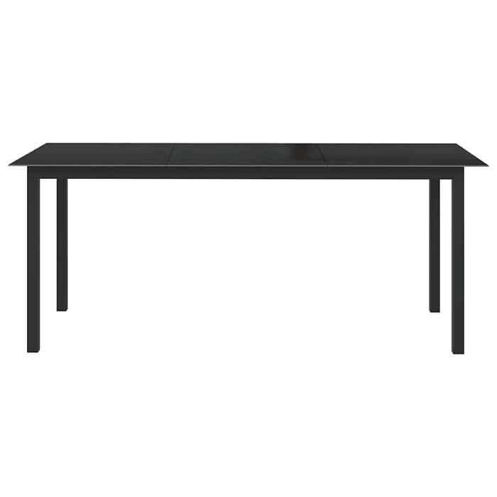 Maison Exclusive - Table de jardin Noir 190x90x74 cm Aluminium et verre