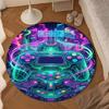 Neon Gaming Controller Round Rug for Livingroom,Bedroom, Palyroom, Chair Rug, Area Rug, Circle Carpet, Large Size Fan Christmas Gift