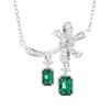 Jewelry Necklace Jewelry Ruby Zircon Pendant Emerald Butterfly Collarbone Chain Female