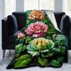 1pc Rose Printing Lightweight Flannel Blanket, Comfortable and Warm Blanket, for Camping Sofa Bed and Couch Office, in All Seasons