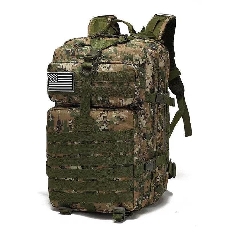 Outdoor Tactical Camouflage Waterproof Hiking Backpack, 45L
