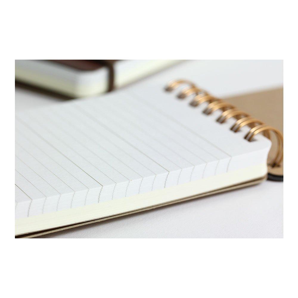 Midori Memo Pad WM Ring Memo Grain Black 11796006 - Stylish Pocket Notebook