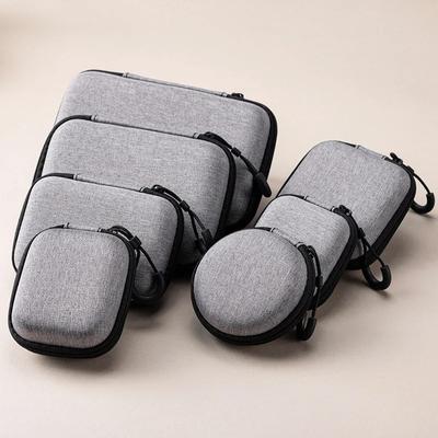 Mini-Aufbewahrungstasche für digitale Produkte, grau, tragbar, für Kopfhörer, USB-Datenkabel, Ladegerät, U-Stick, Aufbewahrungstasche, stoßfeste Schutzhülle