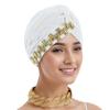 Glitter Diamonds Ruffle Turban Caps for Women