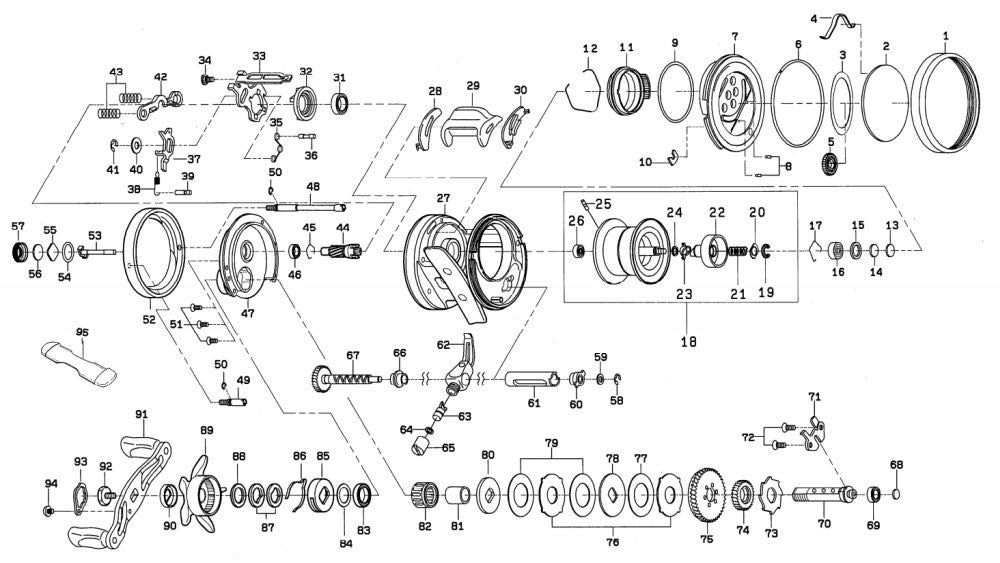 Daiwa Genuine Parts 19 Millionaire CT SV 70SHL Handle Knob Part Number 201 Part Code 6J315504