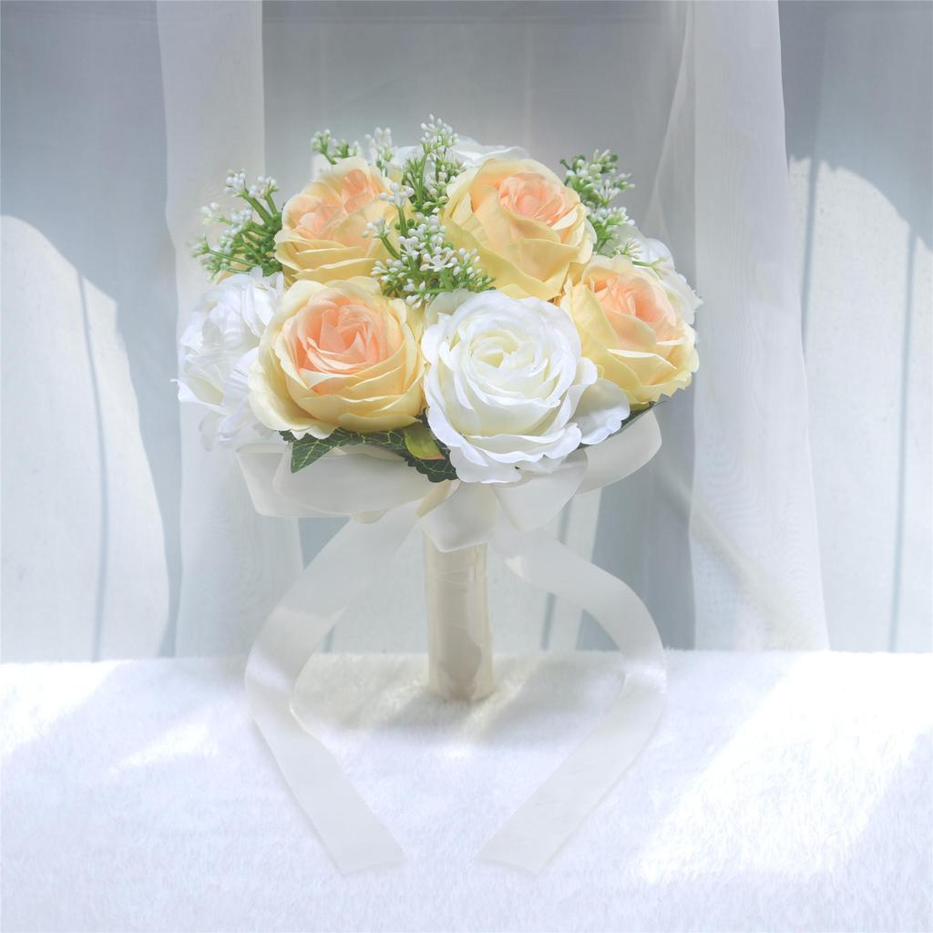 European Style Bridal Bouquet - Artificial Wedding Photography and Home Decoration Flowers