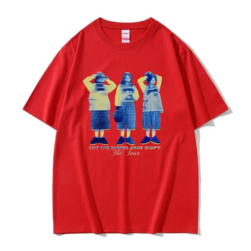 Hit Me Hard and Soft Tour 2026 Same Style Print T Shirt Men Women Fashion Pop Music Tshirt Unisex Y2k Casual Oversized T-shirts