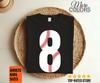 8th Birthday Baseball Softball Number Eight Shirt Kids Sports Party Gift Youth Player Fan Graphic Tee Celebration Apparel