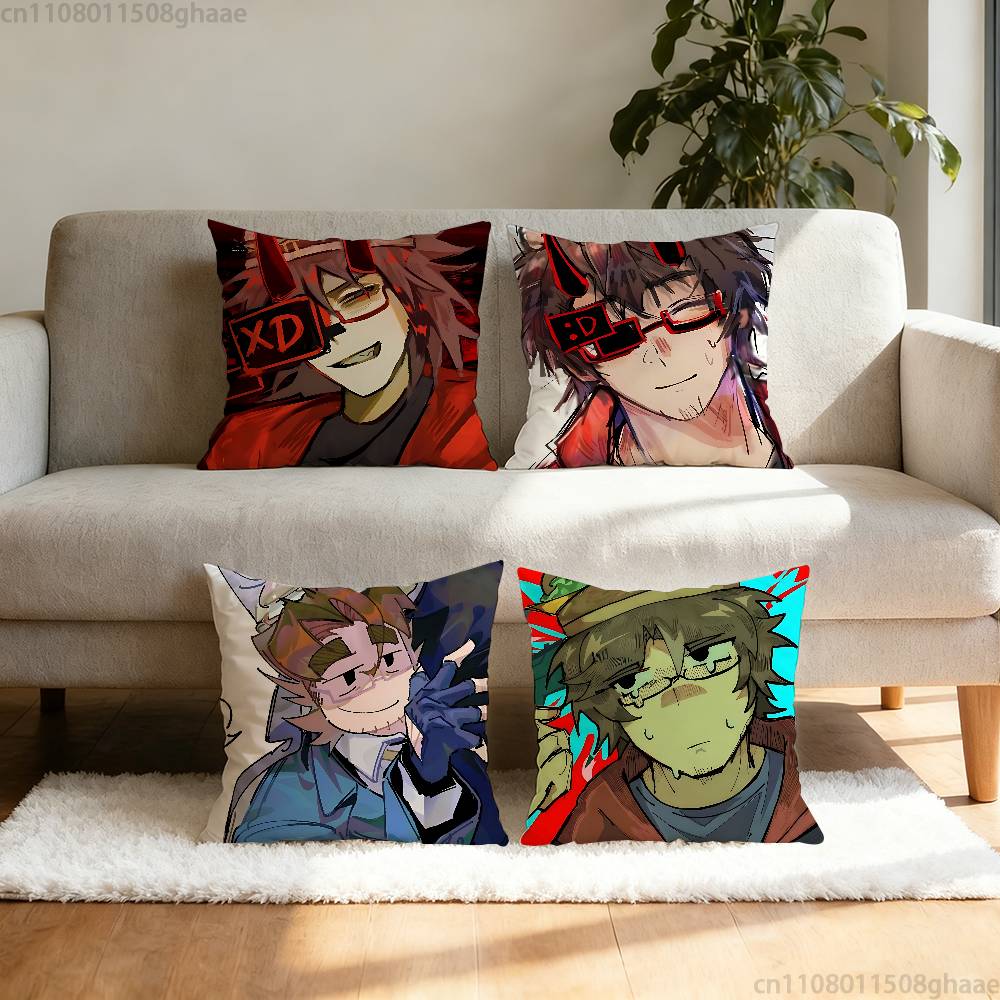 007n7 Customizable Pillow Case Square DoubleSided Printing Short Plush Sofa Cushion Cover Bedroom Bedside Pillow