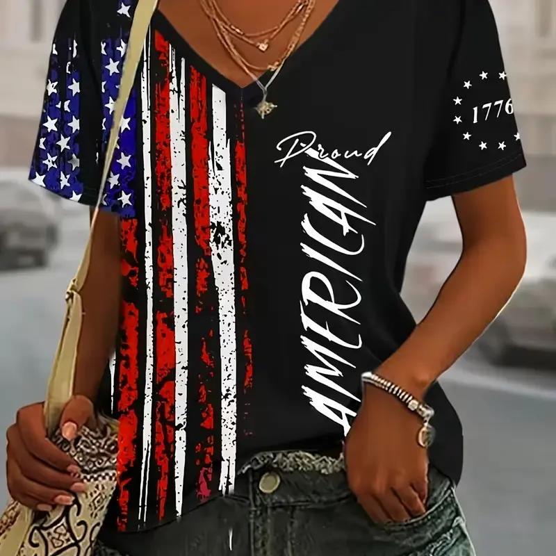 Women s V-neck short-sleeved T-shirt S
