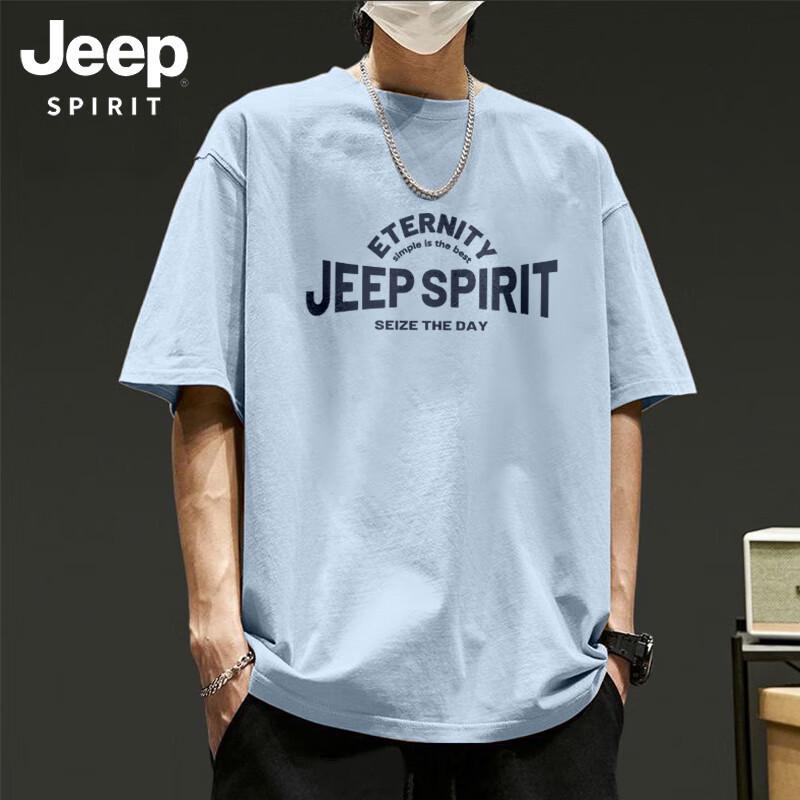 Мужская футболка JEEP SPIRIT, американский ретро, короткий рукав, 100% хлопок 2XL