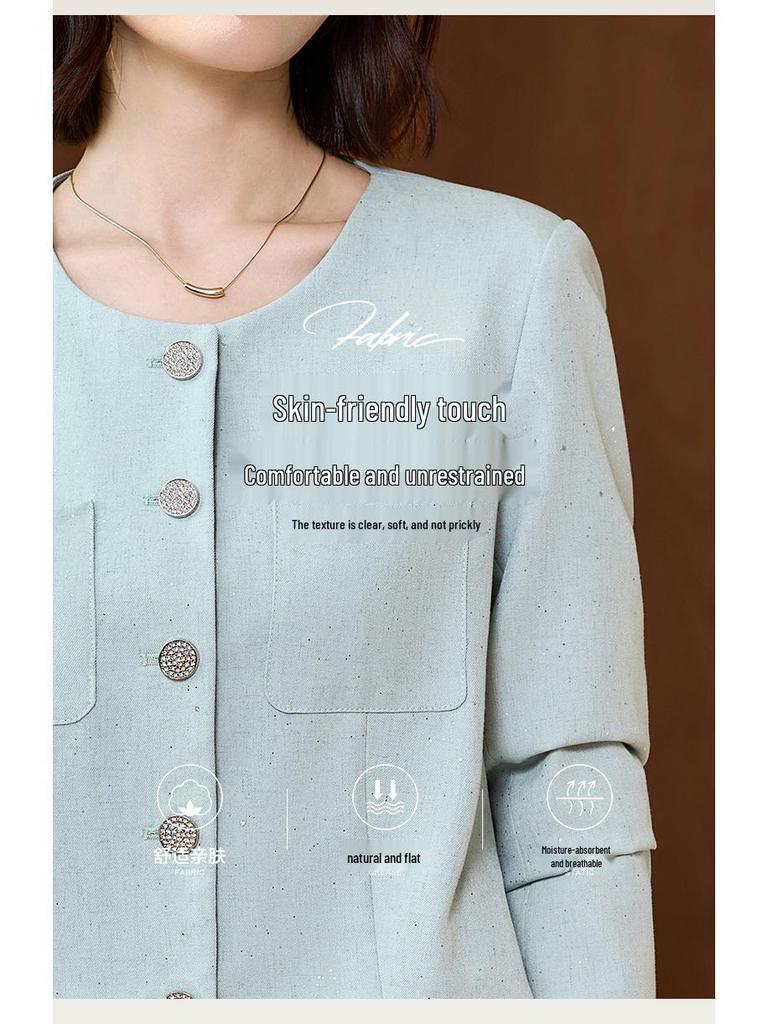 Women's Professional Suit Set for Medical, Beauty, and Office Reception.