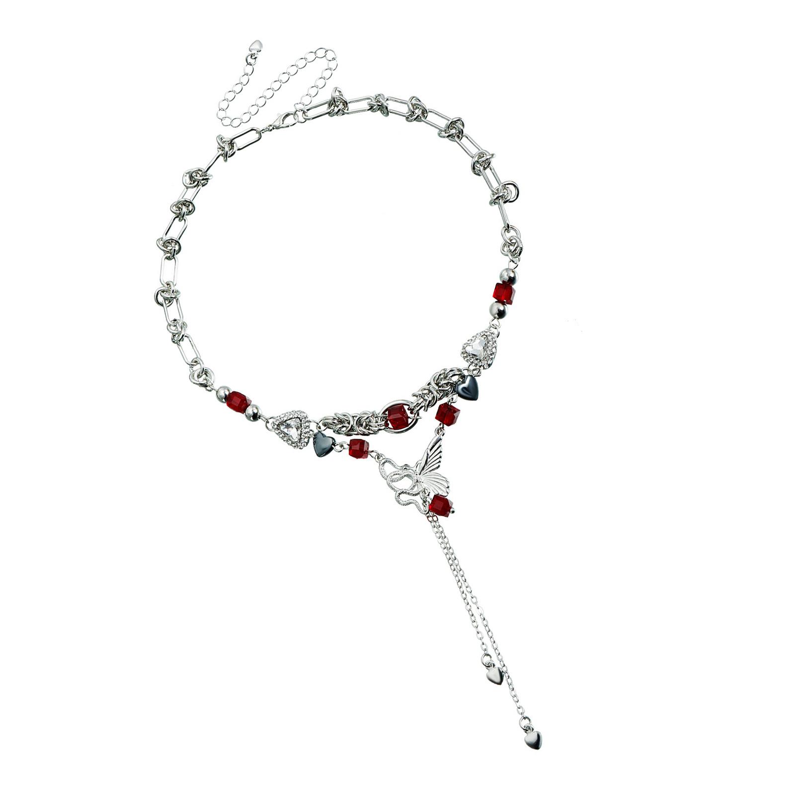 

Модное ожерелье-цепочка с бахромой в виде бабочек, милый дерзкий стиль, легкий сплав, цепочка для ключиц, украшение для женщин, девушек