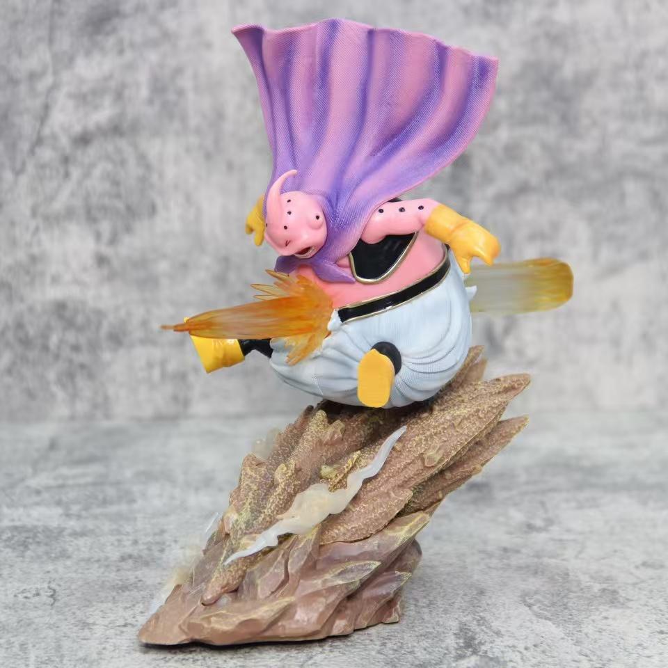 Dragon Ball Z Figure Majin Buu Anime Figures Fat Buu GK Figurine with Light PVC Statue Model Doll Collectible Toys Gifts
