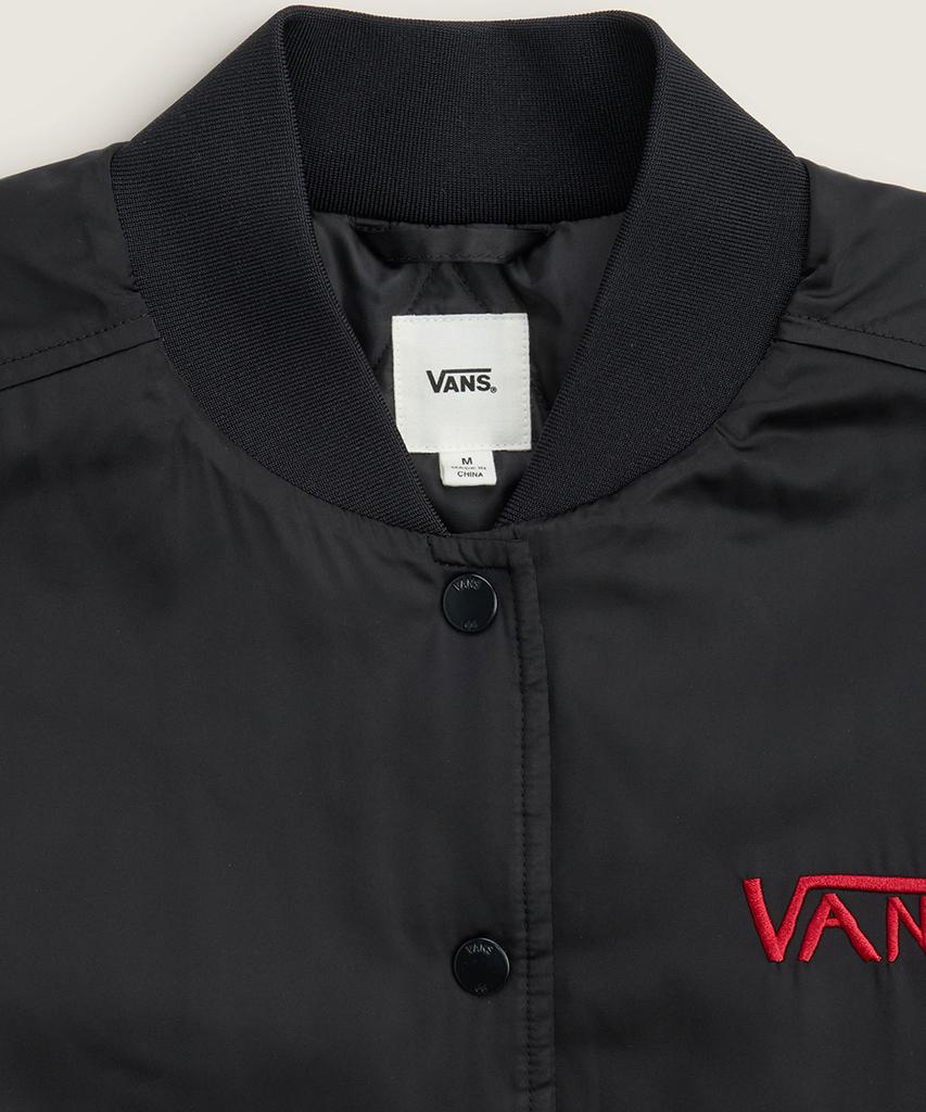 Vans Lilu Crop Baseball Jacket - Black / Vn000Trzblk1