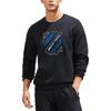 Anta Letter Print Patch Pullover Crew Neck Sweatshirt Unisex Tops Black 152237737-4