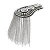 2Pcs Brooch Accessories Zinc Alloy Shoulder Board Tassel Decorations for Men Women Suits Stylish Chest Pin Jewelry