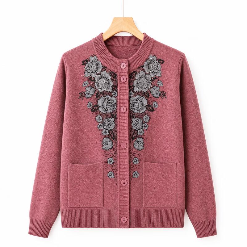 Women's Floral Knit Cardigan
