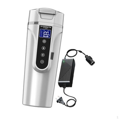 Car Heating Cup Fast Boiling Water Boiler for Road Trips Office Outdoor White