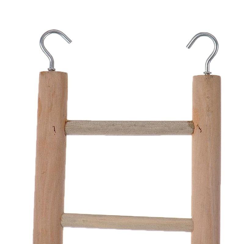 Nový dřevěný žebřík Papoušek Pták Domácí mazlíček Andulka Hlodavec Křeček Myš Pískomil Klec Hračky