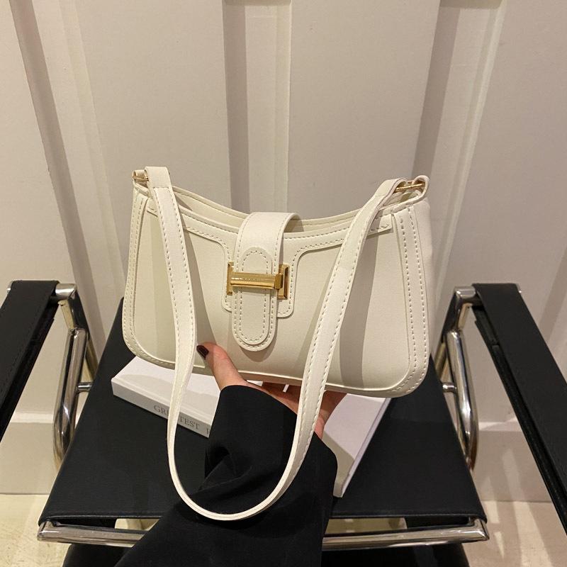 2025 Schicke Retro Damen Baguette Tasche: Elegante, strukturierte, vielseitige Umhänge- & Schultertasche