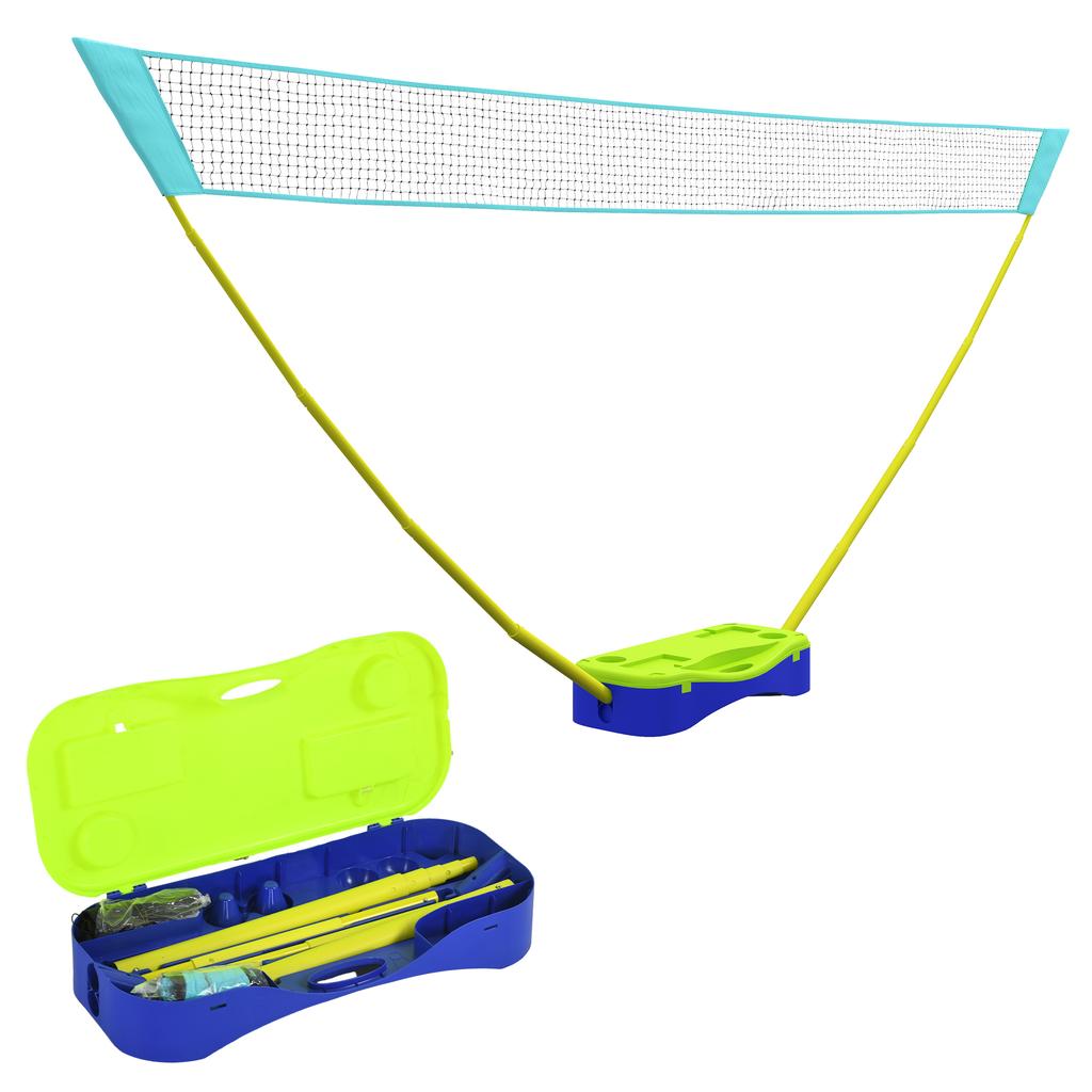 2 In 1 Badminton Net 4 M with Stand Volleyball Net Adjustable