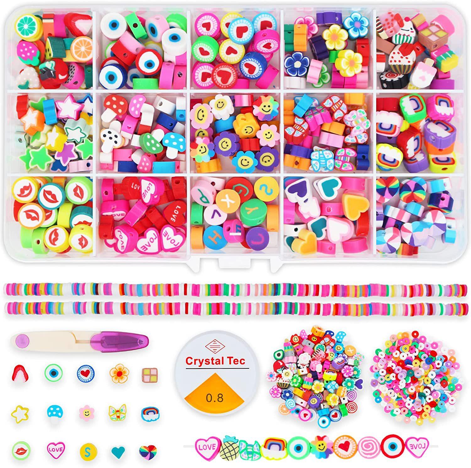 Letter Love Letter Bead Bracelet Necklace Jewelry Accessories Diy Soft Pottery Set