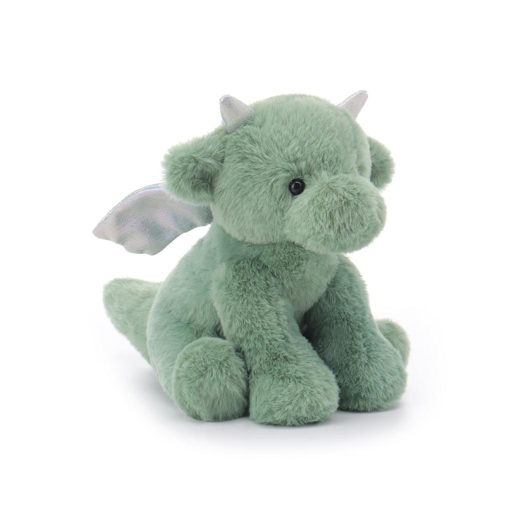 Apricot Lamb Grass Green Dragon Plush Toy for Kids, Soft and Cute Fluffy Grass Green Dragon for Girls and Boys, 20cm