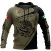 Sweat à capuche mexicain très populaire pour homme Sweat à capuche imprimé 3D Sweat à capuche décontracté pour le commerce extérieur