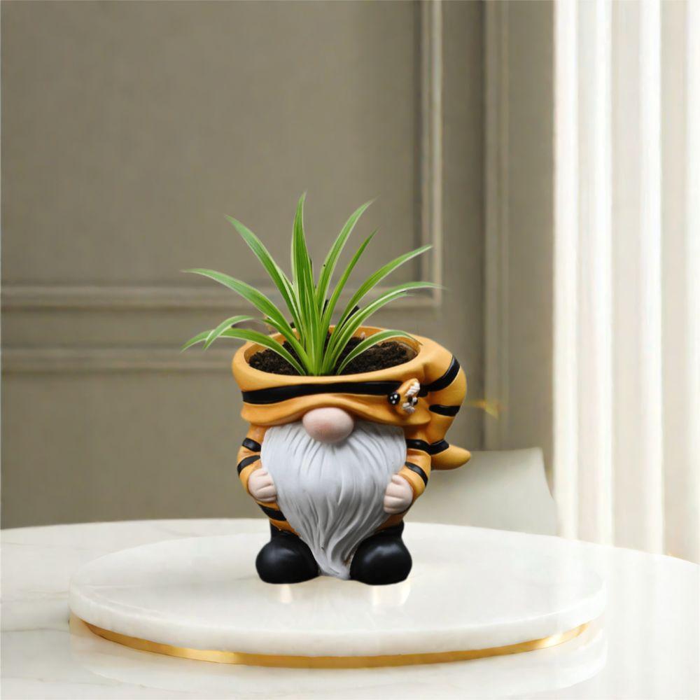 Adorable Christmas Elf Pot Figurine Exquisite Dwarf Statue Vase Desktop Ornament  Bedroom