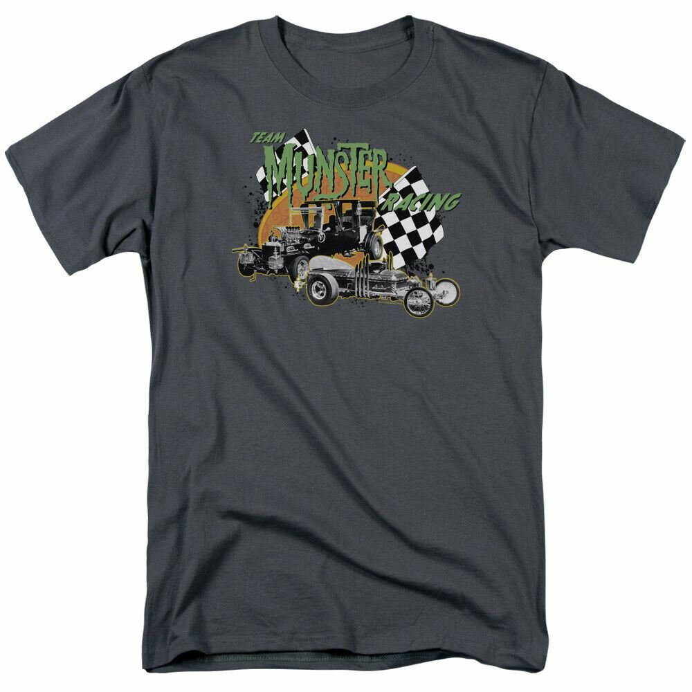 The Munsters Munster Racing T Shirt Mens Licensed Classic TV Grandpa Charcoal Unisex T-Shirt L