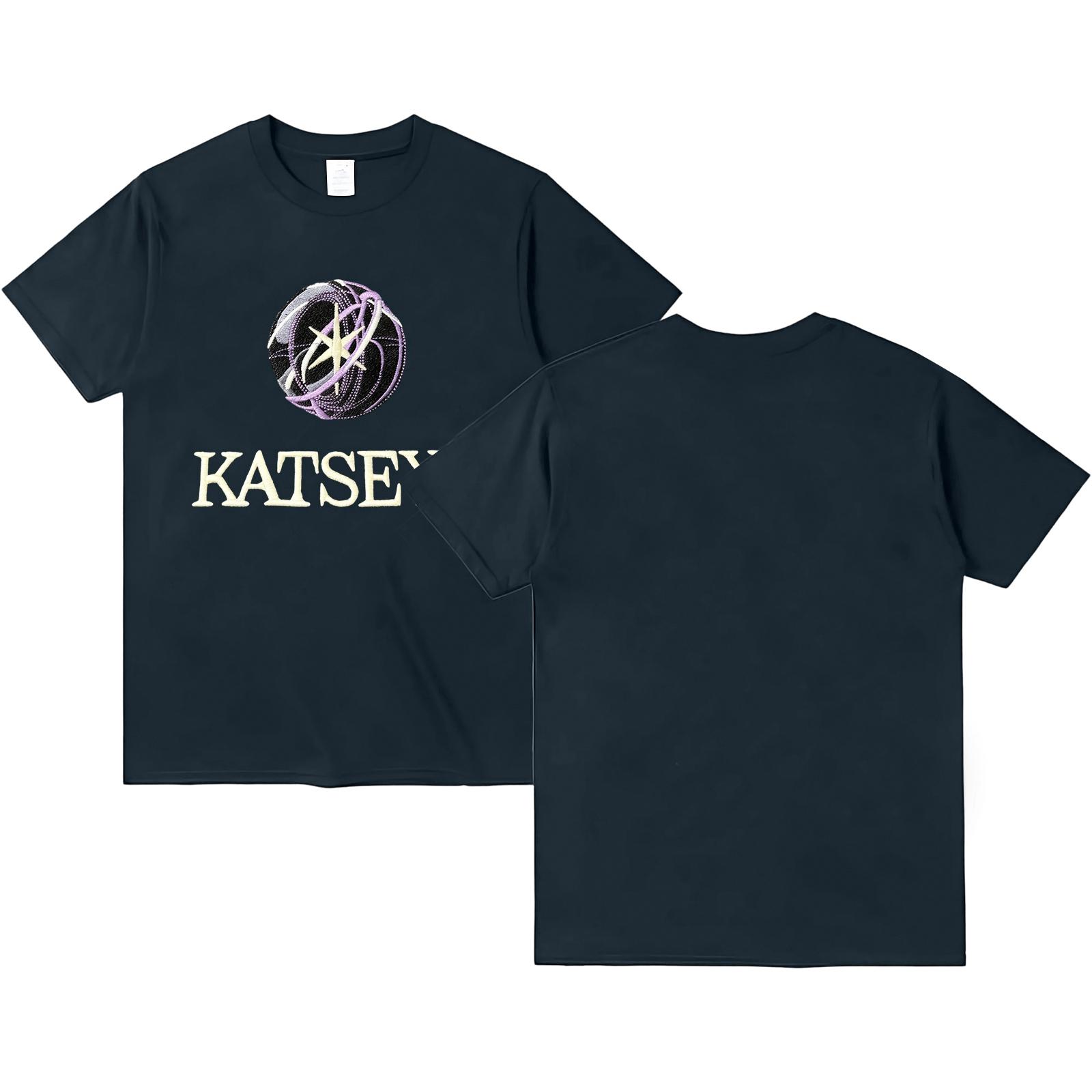 

Женский модный повседневный топ с круглым вырезом, с принтом, с короткими рукавами XXL тёмно-синий