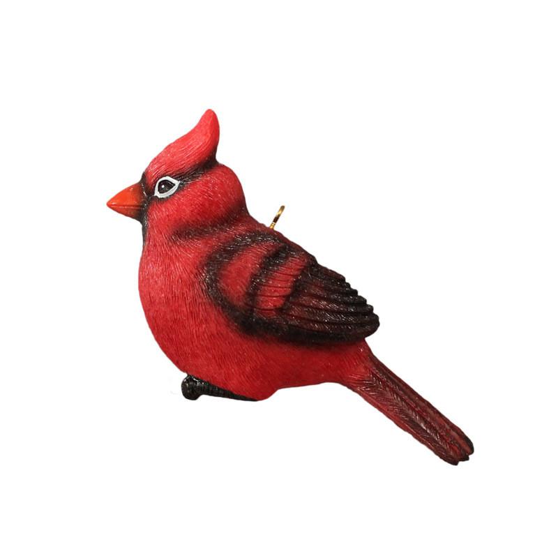 Red Resin Bird Handicraft Decoration Suitable For Wedding And Christmas Gift