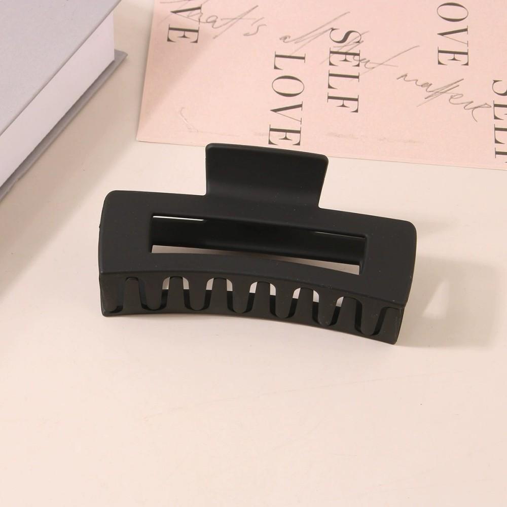 

1/2 шт. Прямоугольный зажим, Простой, Нескользящий, Большой зажим-акула, Подходит для женщин, Длинные волосы, Аксессуары для волос в виде бананового зажима чёрный