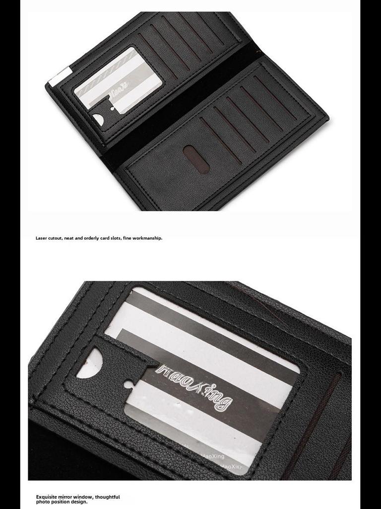 Men's Crocodile Pattern Long Wallet for US Dollar Bills, Customizable for Business Use