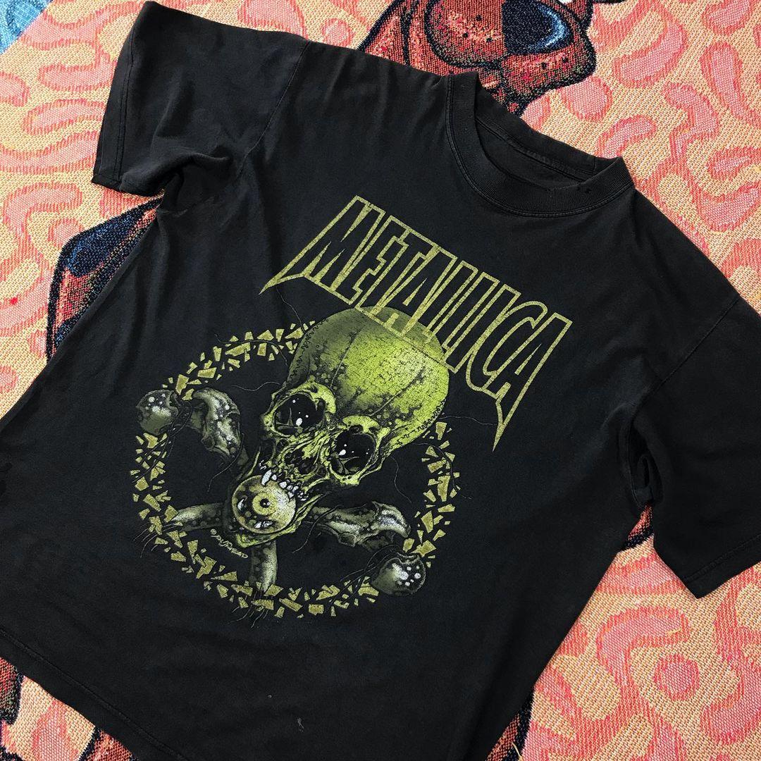 

2024 Popular New Style New American Fashion Metal Band Lars Ulrich Short-sleeved T-shirt for Men and Women in The Same Style 4XL