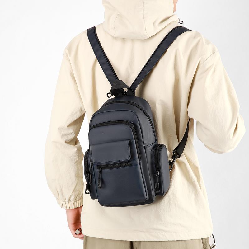 Men's Backpack and Chest Bag 2 In 1 Fashion Small Black Shoulder School Bag for Man Designer Waterproof Sports Travel Bag