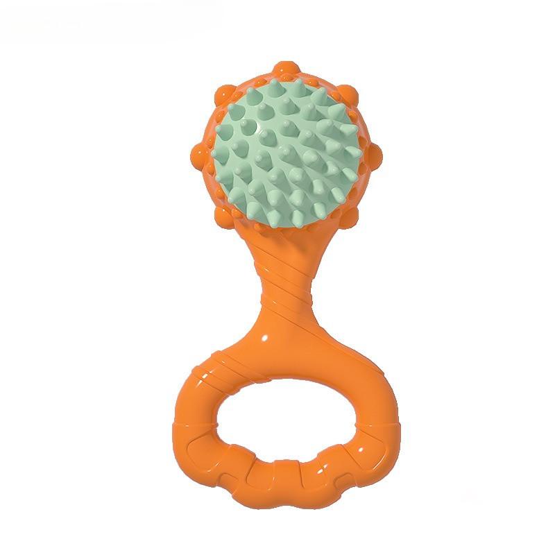 

New Type of Pet Toy with Hand Pull Ring Pressure Relief Toy, Wear-resistant, Bite Proof, Easy To Clean with Spikes, 360 Degree Cleaning of Pet Teeth